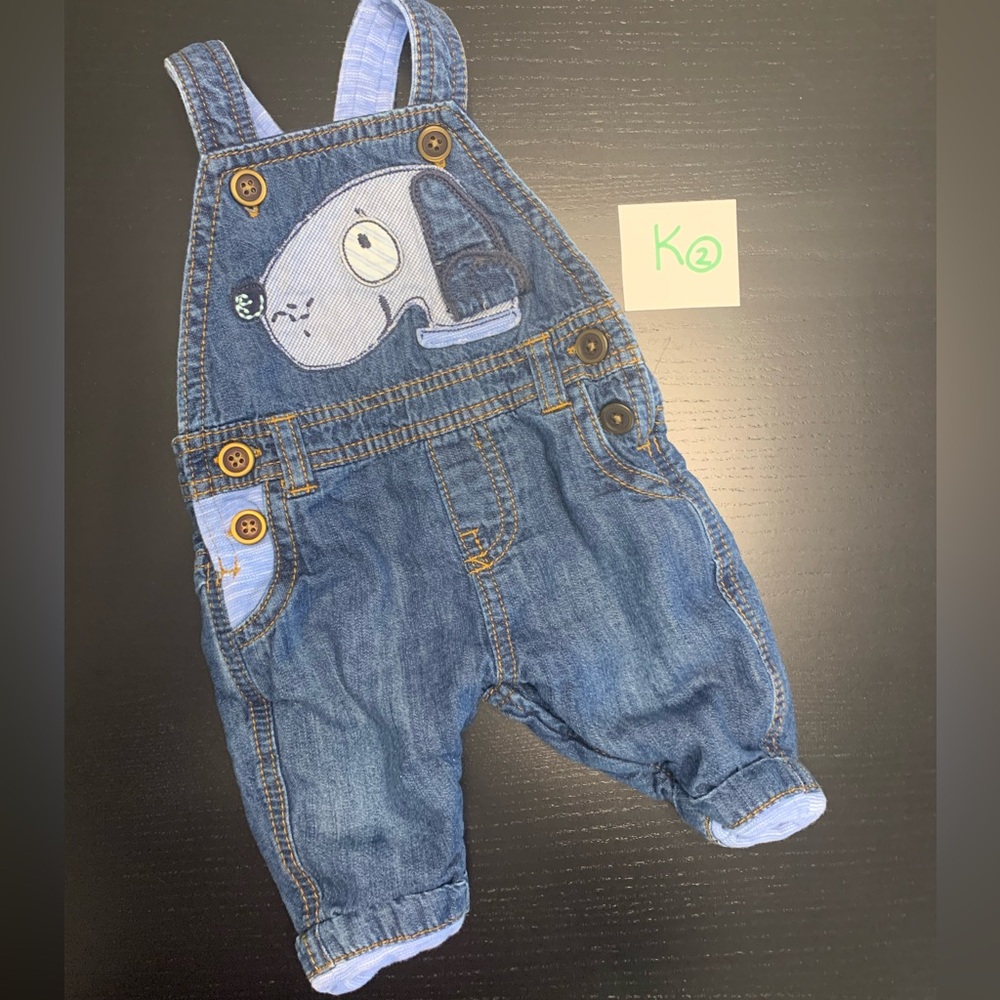 Next Baby NB Denim Style Lined Overalls